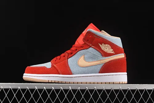 All categories Air Jordan Jordan series basketball shoes Air Jordan 1 Mid Different versions Levi's x Air Jordan 1 Mid "Denim" AJ1 Joe 1 Levi's denim mid-top basketball shoes DM4352-600